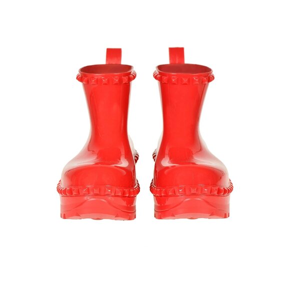 NEW CARMEN SOL Graziano Jelly Studded Boots IN red for women 1025 10t5 - Picture 10 of 12